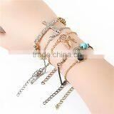 Jewelry Set/Bracelets Set Gold Plated Black Arrow Dreamcatcher Clear Rhinestone thumbnail-3