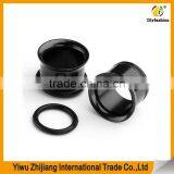 Mix-Color Gauges Set Stainless Steel Single Flared Ear Flesh Tunnels Plugs Stretcher Jewelry thumbnail-3