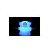 Custom Promotional Holidays Gifts Blue Color Pig Shaped PVC LED Flashing Keychain