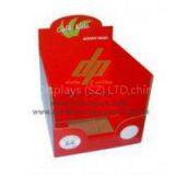 Red Durable Paper Cardboard Counter Display With Plastic Sheet for Cafe Kits thumbnail-1