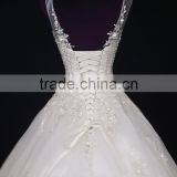 2017 New Style Luxury Beaded Round Neck Long Sleeve Mermaid Lace Wedding Dress BS42 thumbnail-5