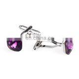 Simple Deluxe Purple Rhinestone Jewelry Unisex Shirt Cufflinks Brand thumbnail-3
