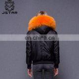 2017 New Down For The Winter Mens Pilot Orange Fur Bomber Jacket thumbnail-6