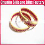 Beutiful 3 Layers Silk Printing Silicone Wristbands thumbnail-2