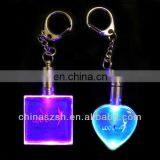 Acrylic Blinking Flashing LED Keychain Flashlight for Promotion