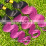 8A Ombre Brazilian Hair Body Wave Two Tone Color Purple Hair Extensions Body Wave Paypal Accept 3 Bundles Free Shipping