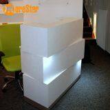 Modern Beauty Spa Salon White Front Reception Desk With Back Wall for Sale thumbnail-2