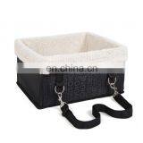 Customized LOGO Pet Car Bed Portable Dog Car Mat Warm Lamb Wool Travel Pet Car Carrier Bag thumbnail-2