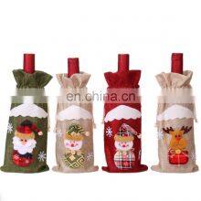 2020 Amazon Hot Sale Cheaper Christmas Snow Santa Wine Bottle Bags for Wine Decoration thumbnail-1