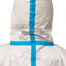 Disposable Sterile Medical Waterproof Protective Isolation Coverall Hazmat Jumpsuit Clothing pp PE for Personal Protection thumbnail-3