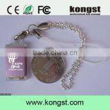 Wholesale Bulk Low Price Wholesale Ultra-thin Mini Usb 2.0 Flash Drive With Keychain