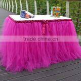 Handmade Tutu Tulle Table Skirt Cover Beautiful, Eye Catching and Unforgettable Party Centerpiece SD103 thumbnail-3