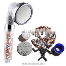 Plastic High Pressure 3 Function Negative Ion Shower Head