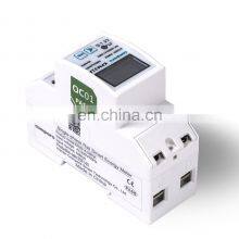 Single Phase Lora/Wireless Module Smart DIN Rail 35mm Mounted Energy Meter With RS485 Port thumbnail-2