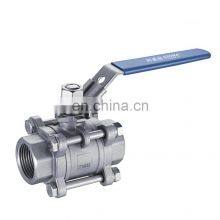 COVNA DN50 2 Inch 2 Way Full Bore 1000 PSI High Pressure 3 PCS 316 Stainless Steel Handle Ball Valve Upvc/brass/stainless thumbnail-1
