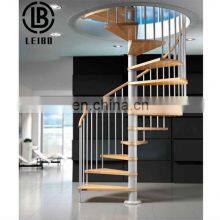 Commercial Indoor Solid Wood Step Staircase Designs Stainless Steel Curved Stairs
