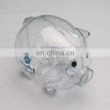 Wholesale Custom Cute Transparent Pig Shaped Piggy Banks Clear Money Box
