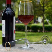 Gold Rimmed Champagne Flutes Red Wine Glass Crystal Toasting Glasses Goblet Design Wedding Cup thumbnail-2