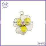 metal alloy flower charm for keychain