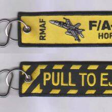 Custom Embroidered Keychain With Logo Fabric Key Tags OEM Embroidery Key Rings Manufacturer thumbnail-3