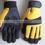 Yellow Men and Women Spandex Finger Household, Automotive or Mechanic Work Gloves thumbnail-1