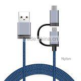Durable Aluminum Electric Wire Micro USB + USB-C Data Cable thumbnail-2
