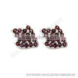 Rhodolite Garnet Fish Earrings,sterling Silver Jewelry Handcrafted,gemstone Jewelry India thumbnail-1