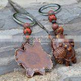 Retro Rosewood Wooden Tortoise Bead Key Chain Wholesale Custom thumbnail-4