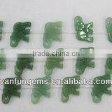 Green Aventurine Carved Elephant thumbnail-1