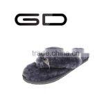 Western Style Customize Fully Wool Ladies Winter Slippers thumbnail-1