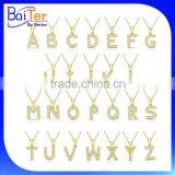 Custom 925 Sterling Silver Gold Initial Pendant For Necklace thumbnail-2