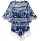 2016 Fashionable Design Free Size Beach Wear Lace Trim Kaftan Dress thumbnail-2