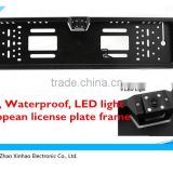 Night Vision European license plate frame,car kit,with LED LIGHT.WATERPROOF