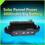 long life battery solar powered car gps tracker