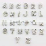 DIY Hot Sliver Rhinestone Floating "A"- "Z" Alphabet 26 Letter Charms Fit Locket