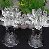 Factory Firectly Sale European Style K9 Crystal Material 2016New Design Can be Customized Size Crystal Lotus and Candle Holder thumbnail-2
