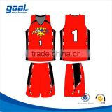 Latest design wholesale customizing basketball jersey uniform