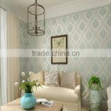 polyester non-woven compound jacquard wallpaper factory korea bedroom wallpaper 3d ceiling wallpaper