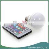 E27 3W RGB LED Light Bulb 85-265V thumbnail-6