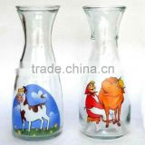 CCP779K2 glass milk bottle with printing