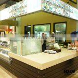 2014 good quality solid surface hotel reception counter design