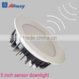 5 Inch 7w Micorwave Motion Sensor Dimming Led Downlight AC220V Dimmable Sensor Led Lights