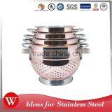 Double Handle Copper Plated Vegetables Colander With Stand