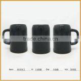 Black Color Ceramic Beer Steins Wholesale Beer Mug