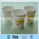 disposable cups, single PE coated hot paper cup with lid