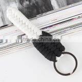 Promotional Fashion Fishtail Weave Key Shape Paracord Keychain, Fishtail Braided Key KeyRing