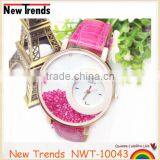 Christmas Girl Gift Beads Crystal Quartz Leather Watches 2016 New Arrival thumbnail-3