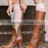 Hot Sales Winter Accessories Legwarmer Lace Button Cotton Sock Boots Leg Warmers for Women