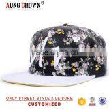 Wholesale High Quality Panels Custom Snapback Cap Leather thumbnail-1