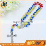 Fashion Colorful Beads CATHOLIC Rosary Necklace Sweater Dress Necklace Chain thumbnail-5